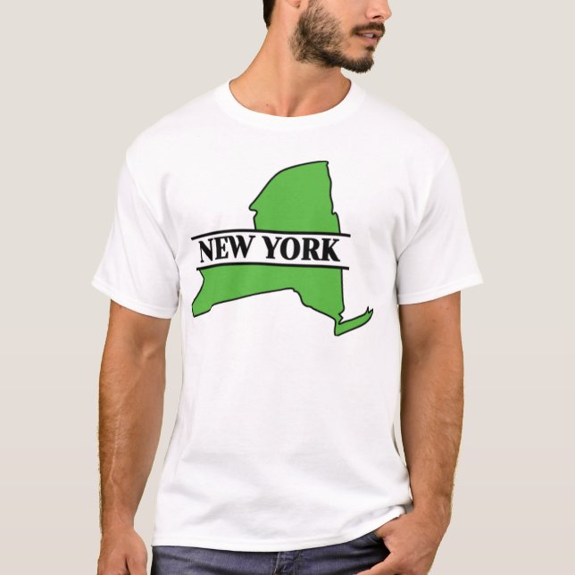 New York USA State Monogram T Shirt (Framsida)