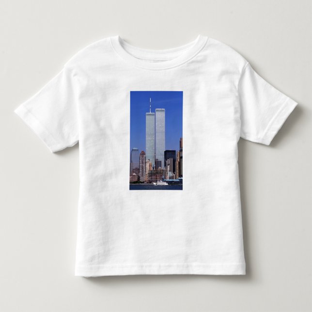 New York, USA. Tvilling torn i berömden Tee Shirt (Framsida)