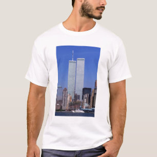 New York, USA. Tvilling torn i berömden Tee Shirt