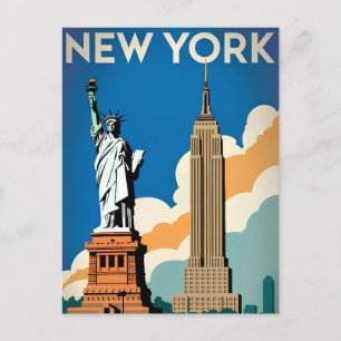 New York USA vintage Vykort