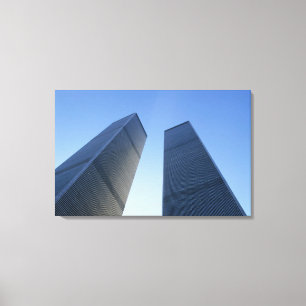 New York, USA. Visa vid två torn i Canvastryck