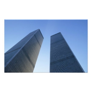 New York, USA. Visa vid två torn i Fototryck