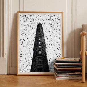New York Utskrift Nyc Affisch Flat Iron Building U