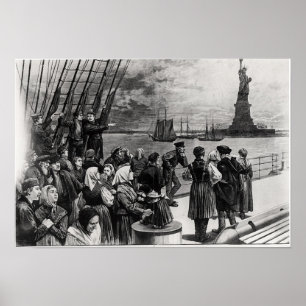 New York - välkomnande till landet av frihet Poster