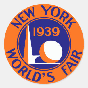 New York världs mässa 1939 Runt Klistermärke