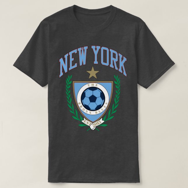 New York Varsity Stil T Shirt (Design framsida)