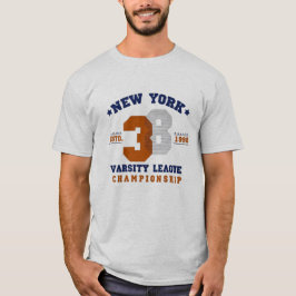 New York varsity wear typography emblem T Shirt