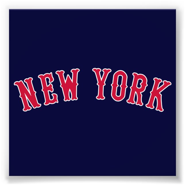 New York Versus Boston Rivals Fototryck (Framsidan)