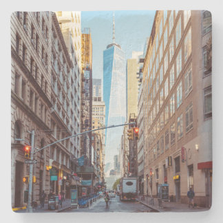 New York View of World Trade Center Stenunderlägg