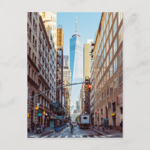 New York View of World Trade Center Vykort