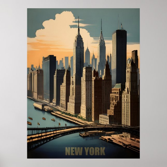 New York vintage affisch (Framsidan)