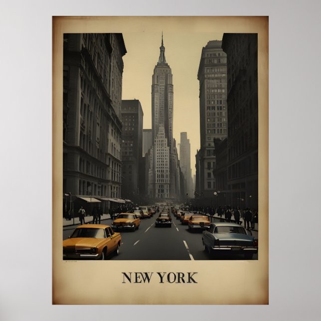 New York vintage affisch (Framsidan)