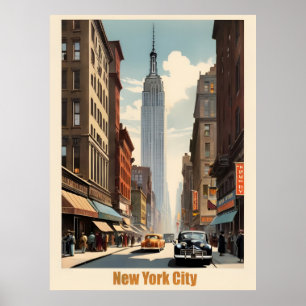New York vintage affisch