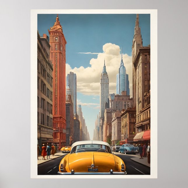 New York vintage affisch (Framsidan)