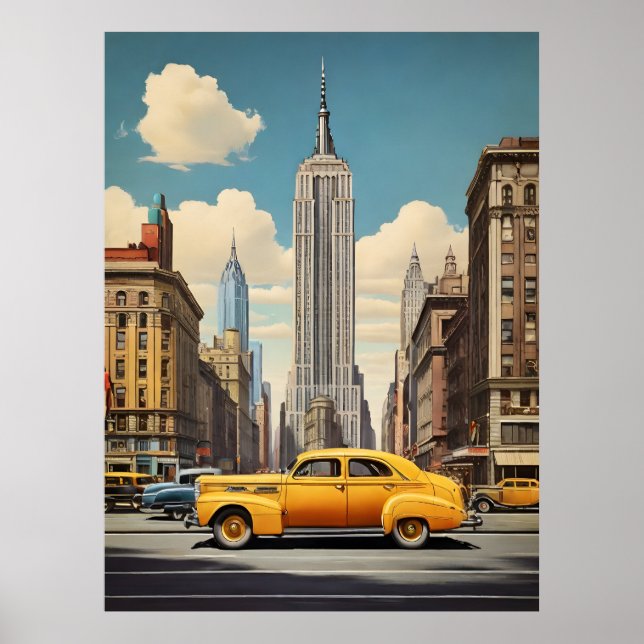 New York vintage affisch (Framsidan)
