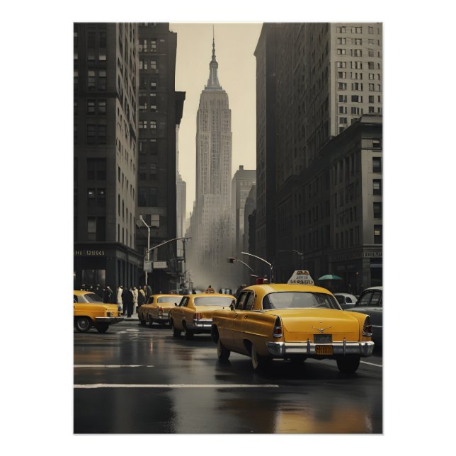 New York vintage affisch Fototryck (Framsidan)