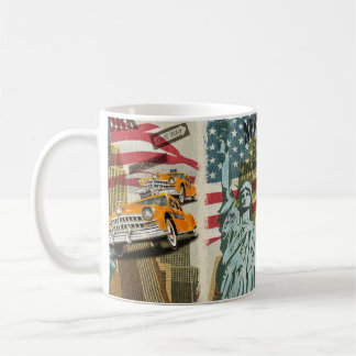 New York vintage affisch. Kaffemugg