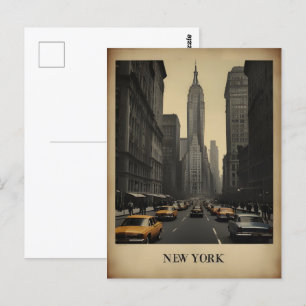New York vintage affisch Vykort
