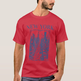 New York Vintage flicka T Shirt