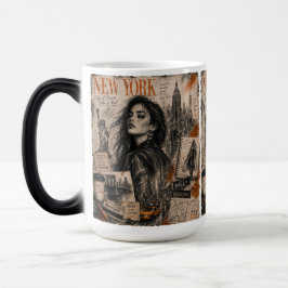 New York Vintage Magazine Modeskiss Magisk Mugg