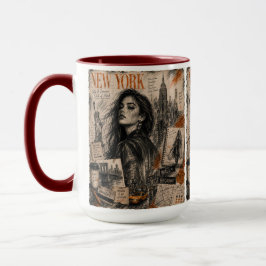 New York Vintage Magazine Modeskiss Mugg