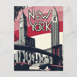 New York vintage Vykort