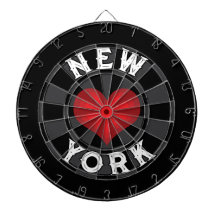 NEW YORK Vit text på svart kol röda hjärtat