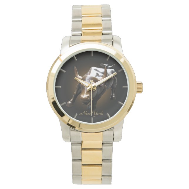 New York Watch New York Bull Souvenir Wristwatch Armbandsur (Framsida)