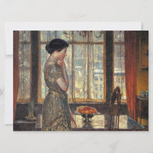 New York Window in Winter (av Childe Hassam) Kort