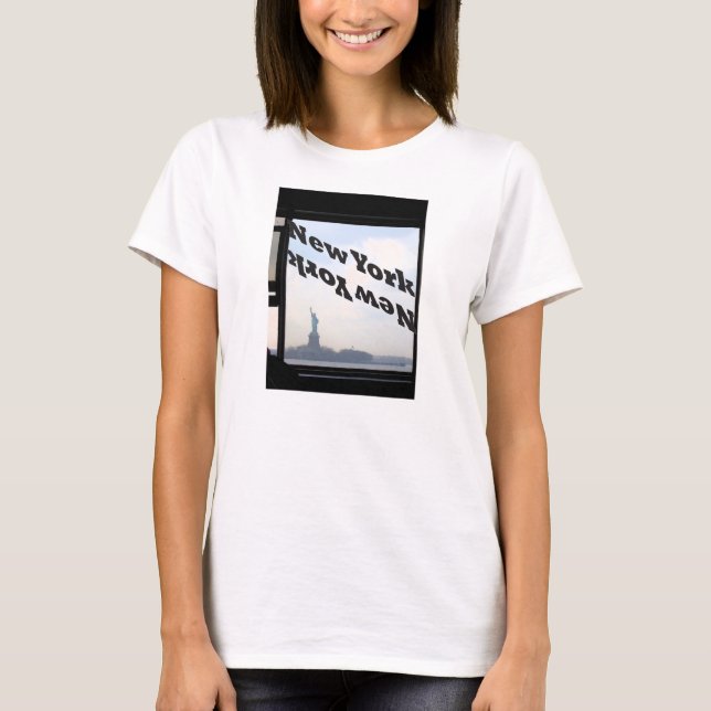 New York Women's Tshirt Frihetsgudinnan Ferry Tee Shirt (Framsida)