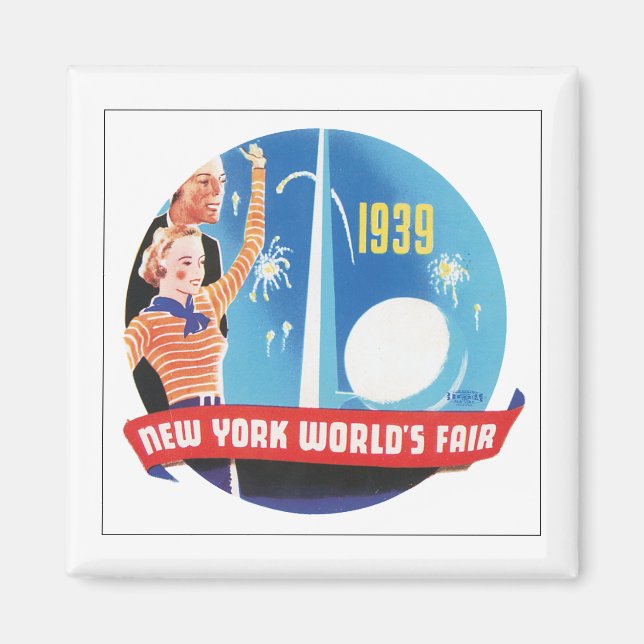 New York World's Fair 1939 Magnet (Framsidan)