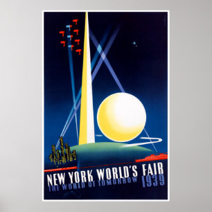 New York World's Fair 1939 Vintage resor Poster