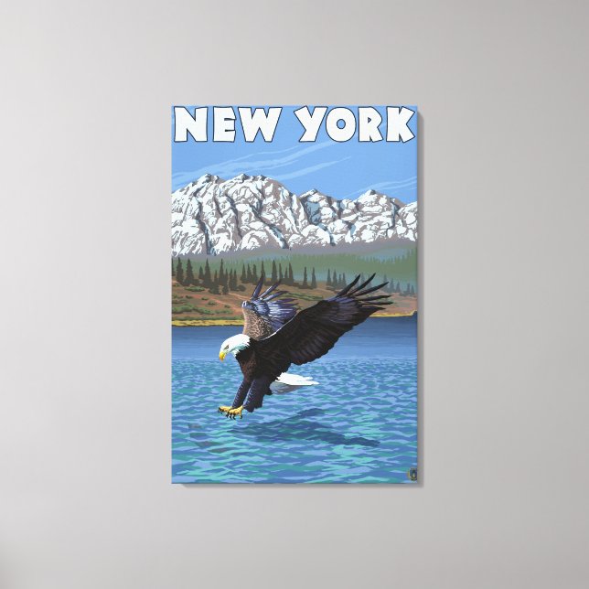 New YorkEagle-fiske Canvastryck (Framsida)