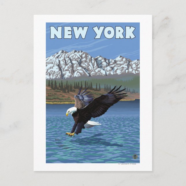New YorkEagle-fiske Vykort (Framsida)