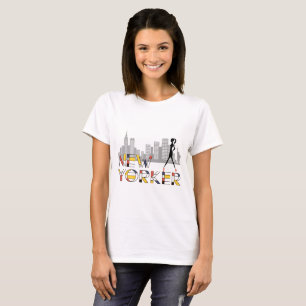 New Yorker dam, skönhet, elegant, chic T-shirt