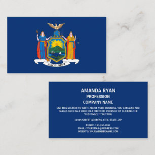 New Yorker Flagga, New York-Flagga Visitkort