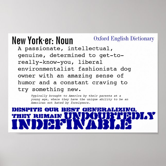 New Yorker Poster (Framsidan)