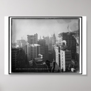 New Yorks affärsdistrikt, Woodbridge Byggnad Poster