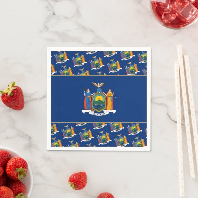 New Yorks flagga, New Yorks flagga Pappersservett (Insitu)