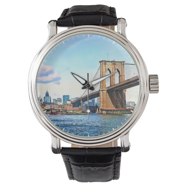 New Yorks landfäste för Brooklyn Bridge Armbandsur (Framsida)