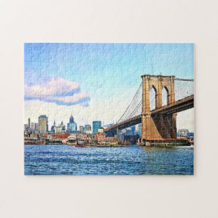 New Yorks landfäste för Brooklyn Bridge Pussel