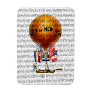 New Yorks Luftballong Magnet