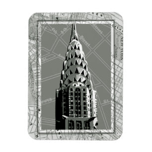 New Yorks rutter med Empire state Byggande Magnet