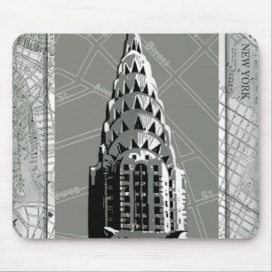New Yorks rutter med Empire state Byggande Musmatta