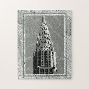 New Yorks rutter med Empire state Byggande Pussel