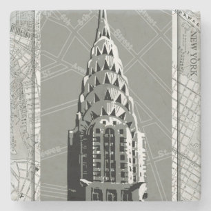 New Yorks rutter med Empire state Byggande Underlägg Sten