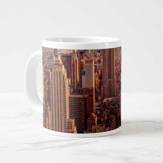 New Yorks skylinstad med Empire state Jumbo Mugg (Framsida vänster)
