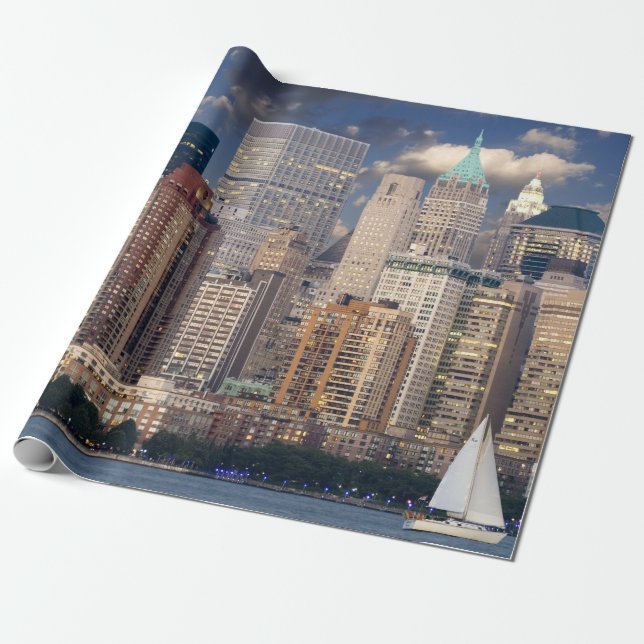 New Yorks stadsskylt Presentpapper (Utrullad)
