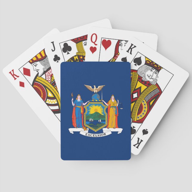 New Yorks statsflagga Casinokort (Baksidan)