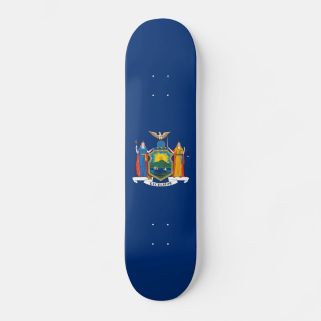 New Yorks statsflagga Mini Skateboard Bräda 18,5 Cm (Framsida)